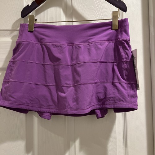 Gonna Lululemon Pace Rival Mid Rise nuova con etichetta chiaro di luna magenta taglia:8