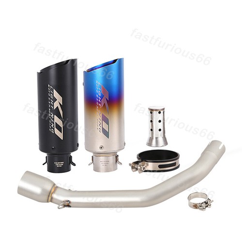 For Voge 350AC 2023 Motorcycle Exhaust Muffler Mid Link Pipe 51MM Tips DB Killer - Picture 8 of 12