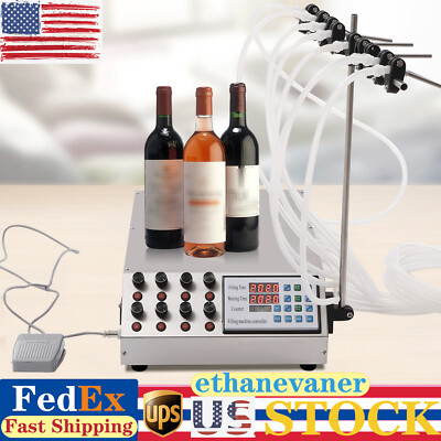 8-Head LCD Electric Semi-automatic Liquid Filling Machine Perfum Bottle Filler