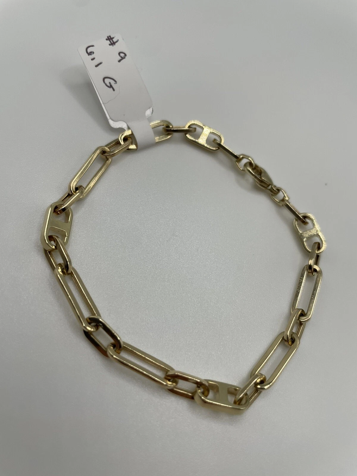 Bracciale fermacarte Hermès Link in oro 14 kt 7 5 pollici