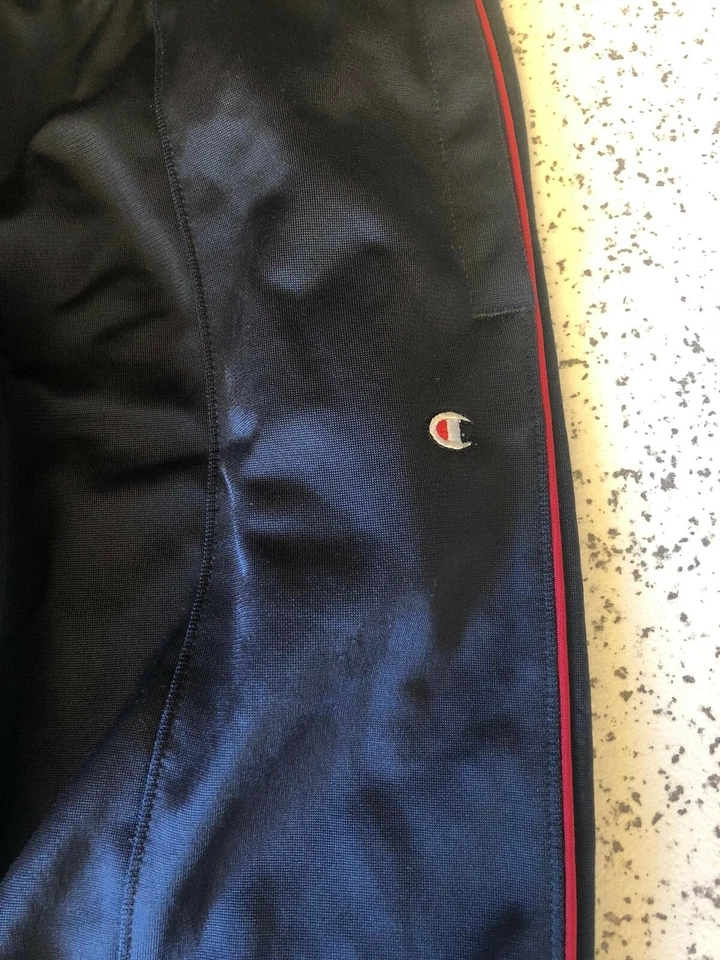 Pantalone Tuta bambino Champion blu scuro in acetato - Immagine 2 di 4