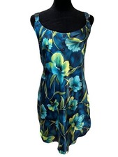 Vintage California Dynasty Nightgown Floral Lingerie Babydoll Slip Dress Satin M