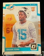 2017 Panini Donruss Optic Rookie Card #137 Isaiah Ford Miami Dolphins