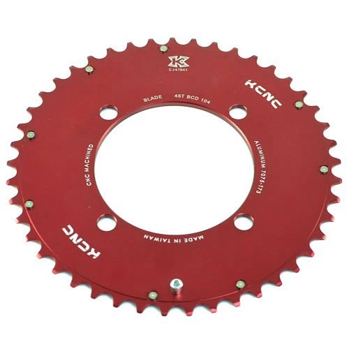 KCNC CNC 7075 Alloy Chainring Set 45-30T, BCD 104-64mm, Red - Image 2 of 4