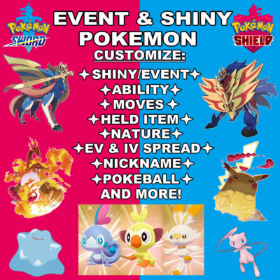 Any Custom 6iv Shiny Event Pokemon Brilliant Diamond Shining Pearl Sword Shield Ebay