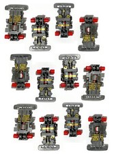 12pc 1992 TYCO TCR Total Control Racing Parts-Chassis Red Wheeled UNUSED Parts 