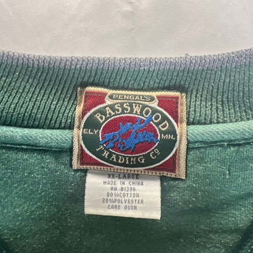 Basswood Vintage Green Pullover Boundary Waters Crewneck Mens Size 2XL - Bild 11 von 21
