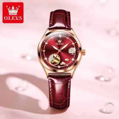 OLEVS Waterproof Luminous Diamonds Dials Automatic Mechanical Watch Women's