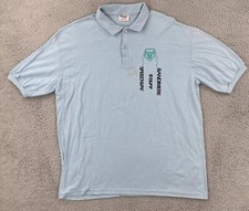 Vtg Stedman By Hanes Mens XXL Blue Polo Shirt Made In USA Bandimere Speedway