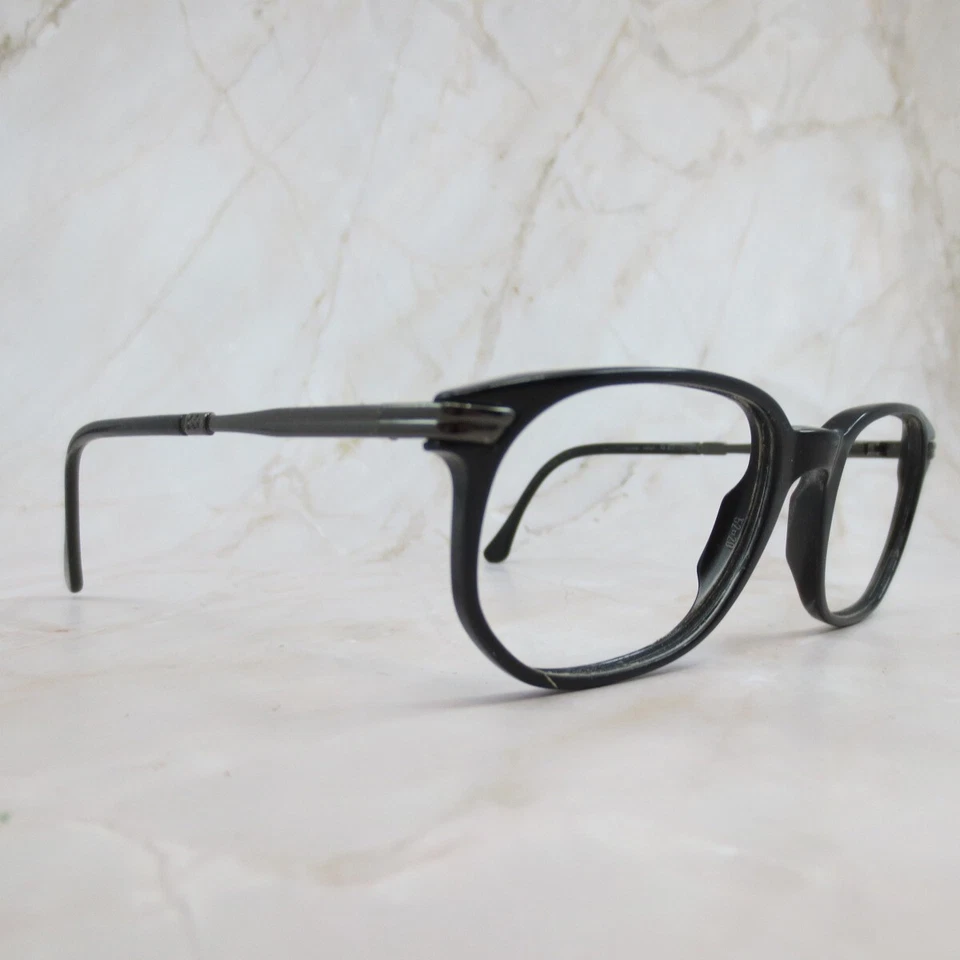 Marco de gafas Luxottica 3139 para hombre negro mate borde completo cuadrado 52-20-140 Foto 2 de 4