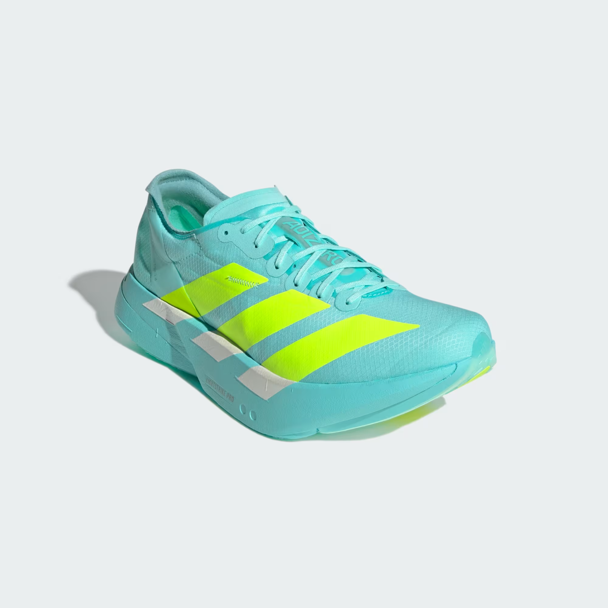 Adizero Adios Pro 4 Running Shoes in Flash Aqua / Lucid Lemon
