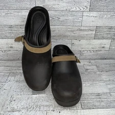 Crocs Sarah Dual Comfort Brown Croslite Clogs Mules 203631 Women Size 10