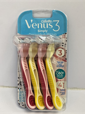 Gillette Venus Simply3 Dragonfruit Women s Disposable Razors 4  