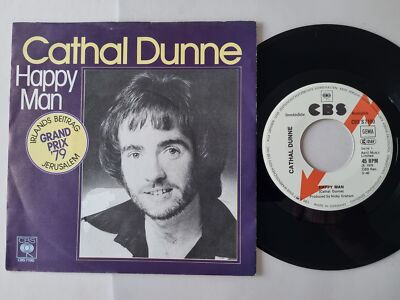 Cathal Dunne - Happy Man 7'' Vinyl Germany PROMO/ EUROVISION 1979 Ireland