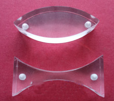 New Optical Glass Concave/Convex lens Physics Teaching acrylic Prism