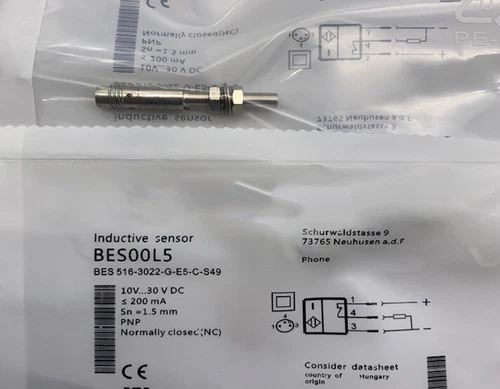 BALLUFF BES 516-3022-G-E5-C-S49 Sensore interruttore di prossimità Nuovo Uno Spedizione Gratuita - Foto 1 di 2