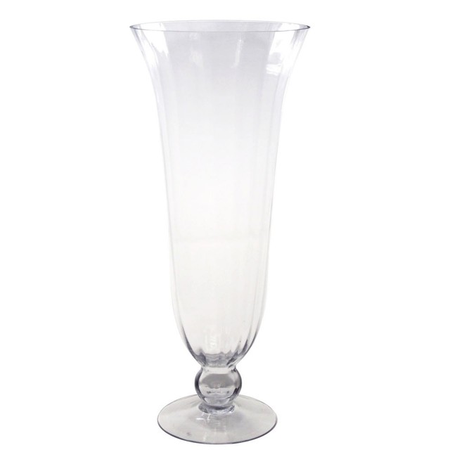 Homeford Clear Glass Tall Hurricane Floral Vase 24inch for sale online