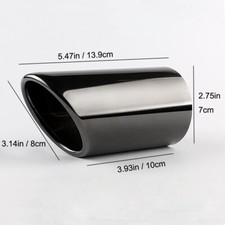 Black Coated Polished Finish Stainless Steel Car Exhaust Muffler Tip Pipe A1
