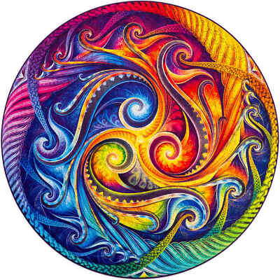 Unidragon Wooden Puzzle Mandala Spiral Incarnation