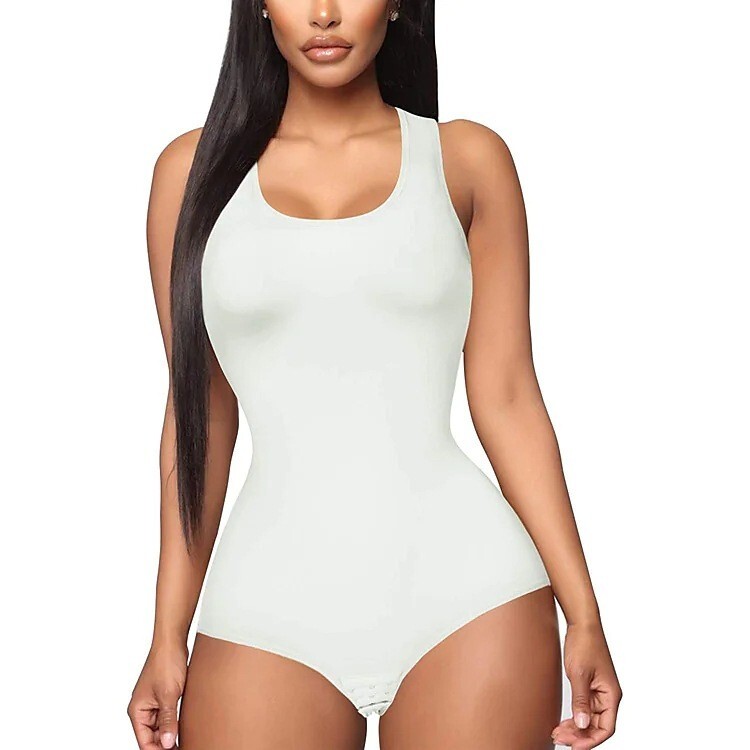 SHAPERX Women's Tummy Control Shapewear Seamless Sculpting Thong Bodysuit Sizes S-M-image