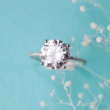 925 sterling silver round brilliant cut cubic zirconia engagement ring