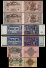 20 - 1000 Mark Reichskassenschein / Banknoten - Ausgabe 1910 - Reproduktion 
