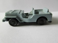 JUGUETE DIECAST GRIS MARX JEEP WILLYS AÑOS 70 PLASTIMARX HECHO EN MEXICANO
