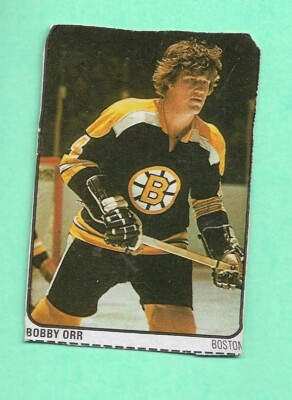 (1) BOBBY ORR 1974-75 LIPTON SOUP FOOD BRUINS  MINI CARD  (L3005)