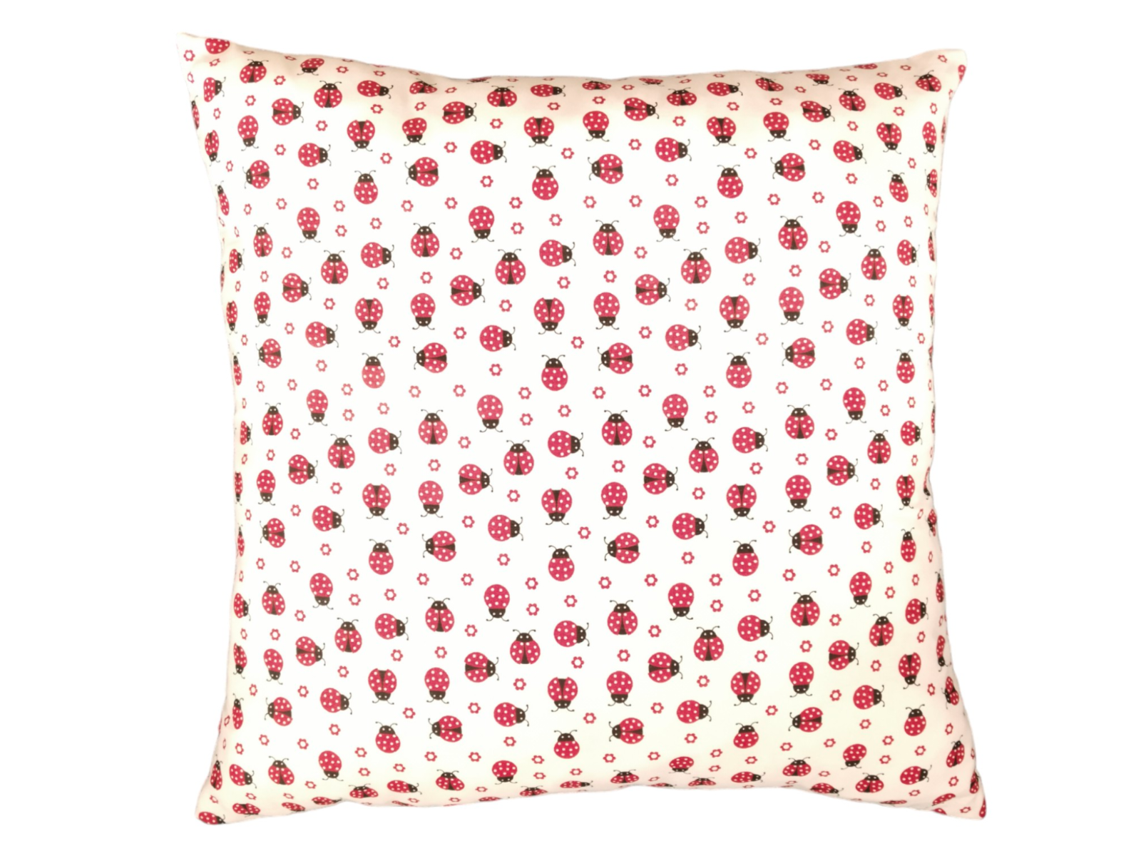 Throw Pillow Handmade Ladybug Patterned Covers Luck Red Black White 16x16 In-image