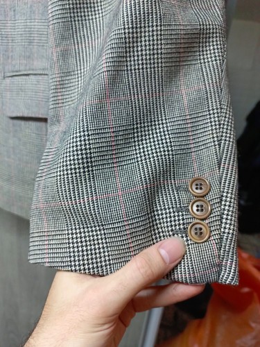 1950s Vintage all worsted handtailored Bespoke db gangster glen check suit 42R - Picture 5 of 14