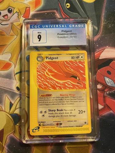Pidgeot cgc 9 MINT NON HOLO RARE Expedition 2002 E-Reader 59/165 psa Pokemon ccg