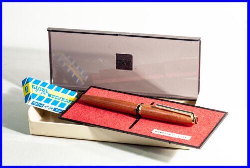 1970s Pilot Custom Kaede Maple Wood Fountain Pen Mint Boxed EEF 18k Gold Nib