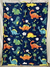 Kid Child Weighted Blanket 3 lbs Blue Dinosaur Yellow Calm Relax Pressure Sleep