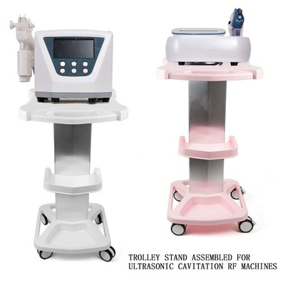 New Mobile Salon Trolley Stand W/ Wheel Barber Shop Beauty Tool Tray Pink/White