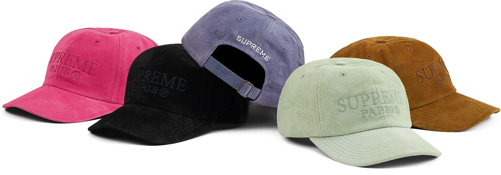 Capuchon Supreme Suede 6 panneaux noir marine S/S 20