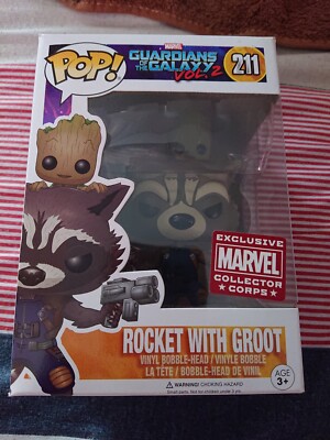 Funko Pop! Vinyl - GOTG - ROCKET WITH GROOT #211 Marvel Collector Corps