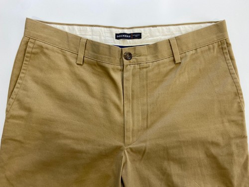 DOCKERS Mens Chino Pants Size 34X34 Cotton Straight Fit Flat Front - Picture 7 of 15
