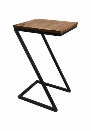 Table Side Desk Sofa End Laptop Z-Shaped Bamboo Coffee Snack Tray Couch Tv Table - 第 1/6 張圖片