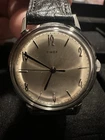 Vintage 1960’s Reissue Timex Marlin 34mm Hand Wind Watch Gold Tone Bezel Dial