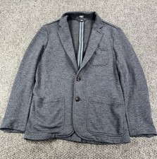 Faherty Mens Blazer Inlet Knit Stretch Unstructured Jacket Size Medium Navy Blue