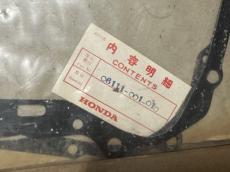 Juego de juntas 63 Honda CA100 CA102 Supercub NOS nuevo OEM 06111-001-010 Foto 3 de 4