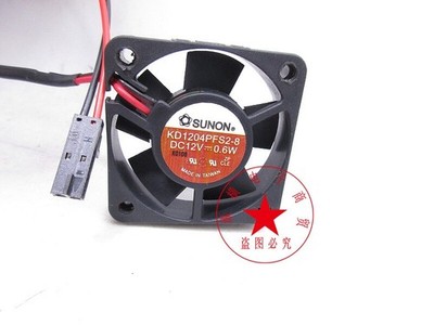 1PC   4010 KD1204PFS2-8 DC12V 0.6W 2-wire mute cooling fan  #vn
