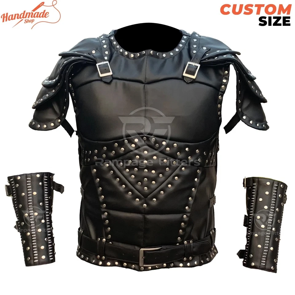 Chaleco de Cuero Witcher's 3 Geralt of Rivia Hecho a Mano Disfraz Disfraz Armadura Chaleco Foto 3 de 4