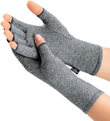 IMAK Compression Arthritis Gloves - Fingerless, Support for Joint Pain & Circula