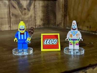 LEGO Spongebob 2011 Ice Cream Vendor (bob029) & Patrick- Bib (bob030) RET./NEW