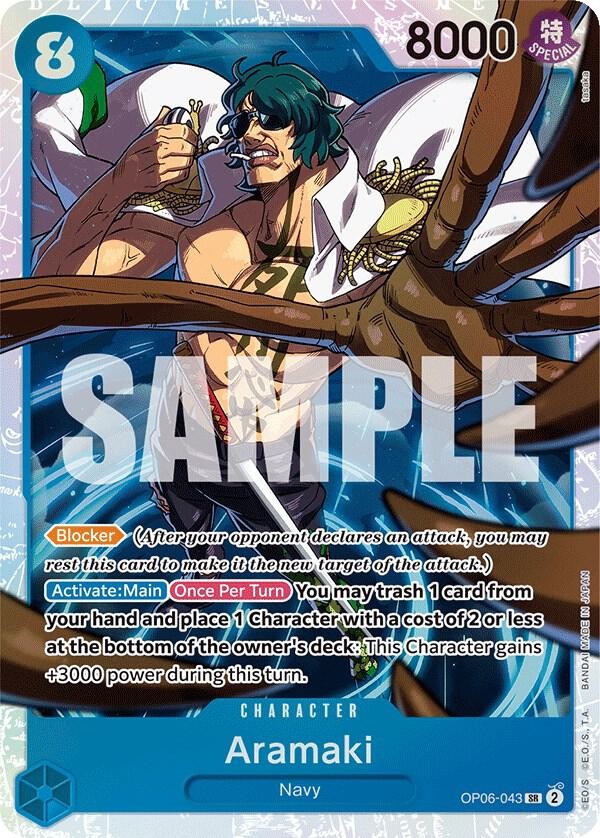 Aramaki OP06-043 English SR Wings of the Captain One Piece Card Game