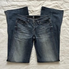 Marithe Francois Girbaud Medium Wash Flare Slit Hem Jeans XS