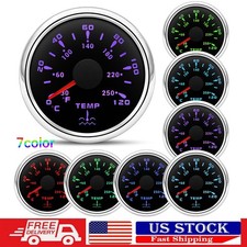 2 52mm Led Water Temperature Gauge Temp Meter 0-120 For Car Boat Marine Truck 2 52mm Led Water Temperature Gauge Temp Meter 0-120 For Car Boat Marine Truck