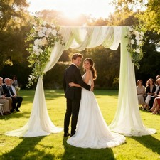 Artificial Wedding Arch Flower Kit Decorative Artificial Flowers With Drapes