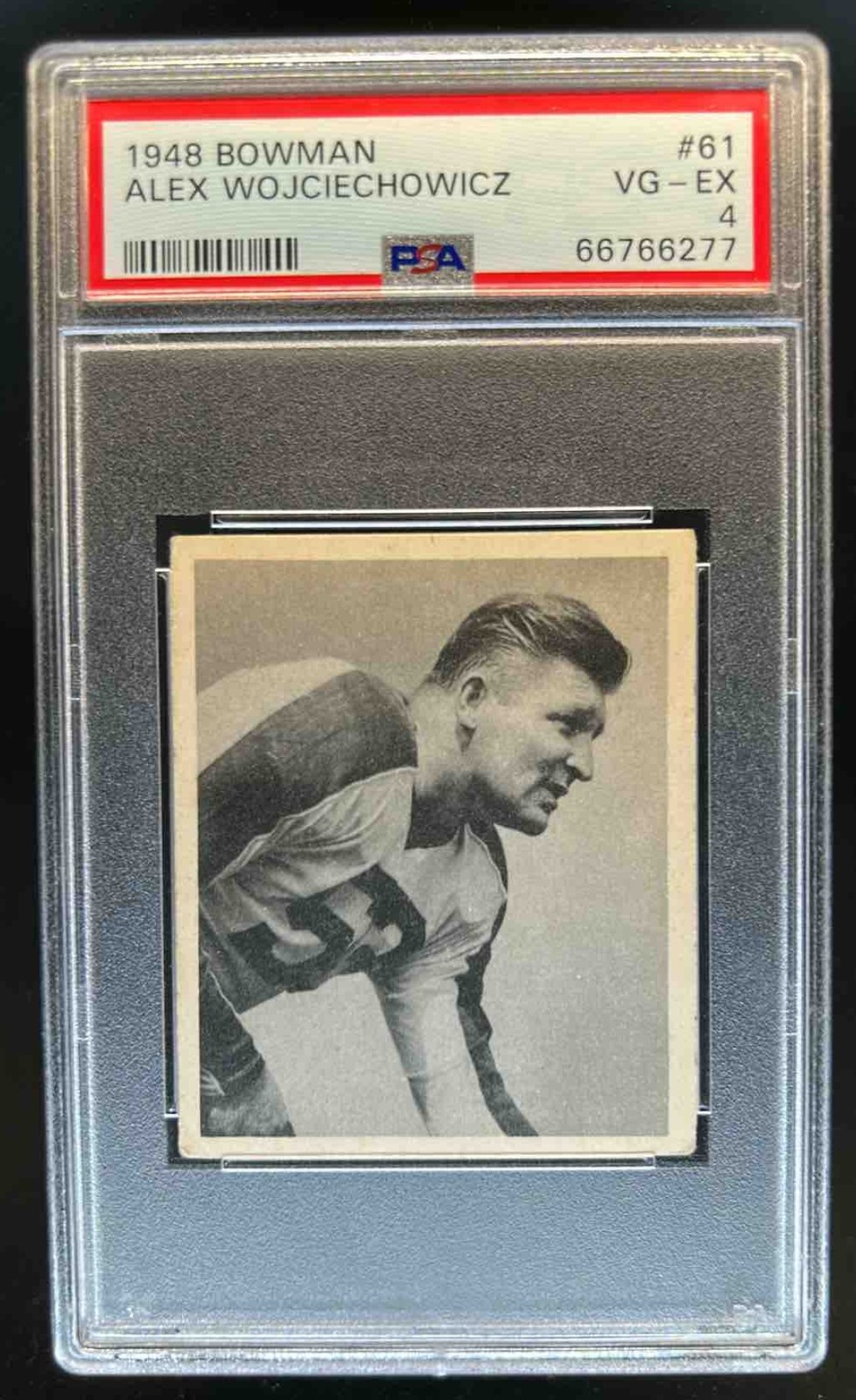 1948 Bowman Alex Wojciechowicz Rookie RC #61 Eagles PSA 4